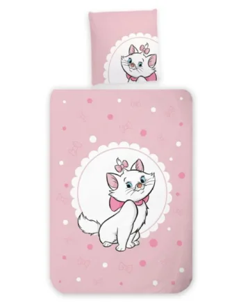 Aristocats Sengetøj 100x140 Cm Junior Sengesæt Med Marie Vendbart Motiv 100  Bomulds Sengelinned