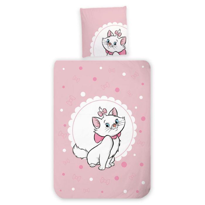 Aristocats Sengetøj 100x140 Cm Junior Sengesæt Med Marie Vendbart Motiv 100  Bomulds Sengelinned