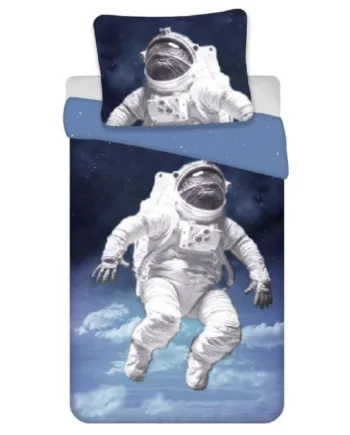 Astronaut Sengetøj 140x200 Cm Sengesæt   100  Bomuld Vendbart Dynebetræk