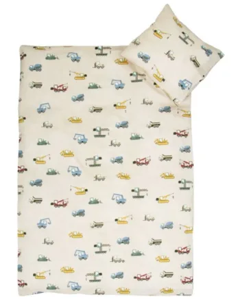 Baby Sengetøj 100  Blød Bomuld Sengesæt Til Baby 70x100 Cm Sengetøj Med Arbejdsmaskiner