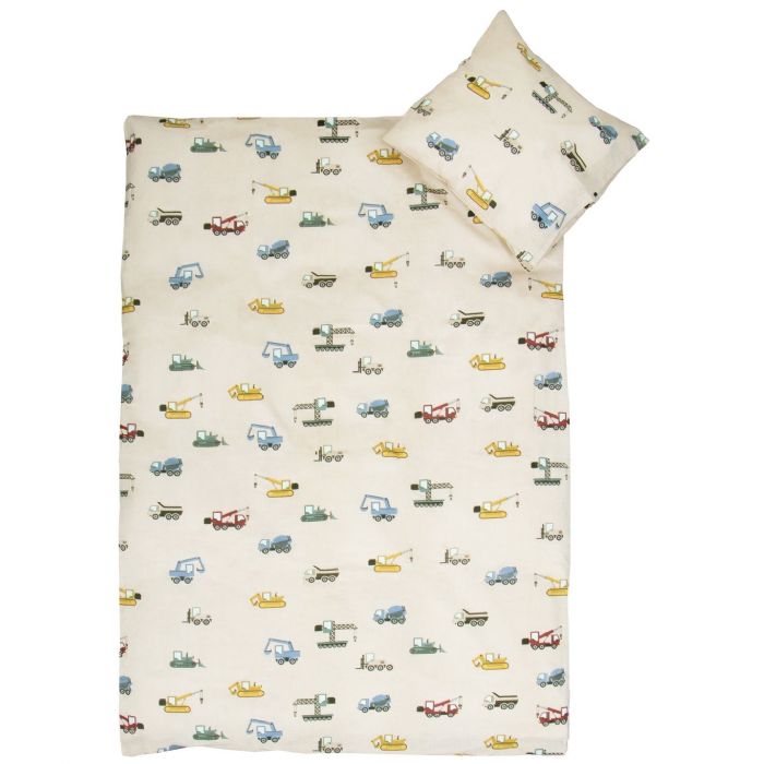 Baby Sengetøj 100  Blød Bomuld Sengesæt Til Baby 70x100 Cm Sengetøj Med Arbejdsmaskiner