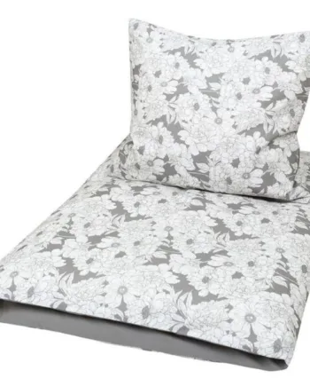 Baby Sengetøj 70x100 Cm Blooming Grey 100  økologisk Bomulds Sengetøj Blomstret Sengetøj Müsli