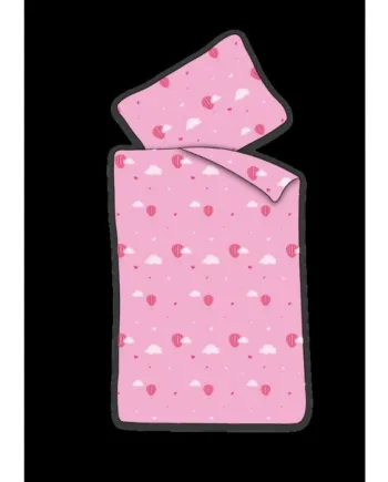 Baby Sengetøj 70x100 Cm Lyserødt Sengesæt Med Luftballoner 100  Blødt Bomulds Sengelinned