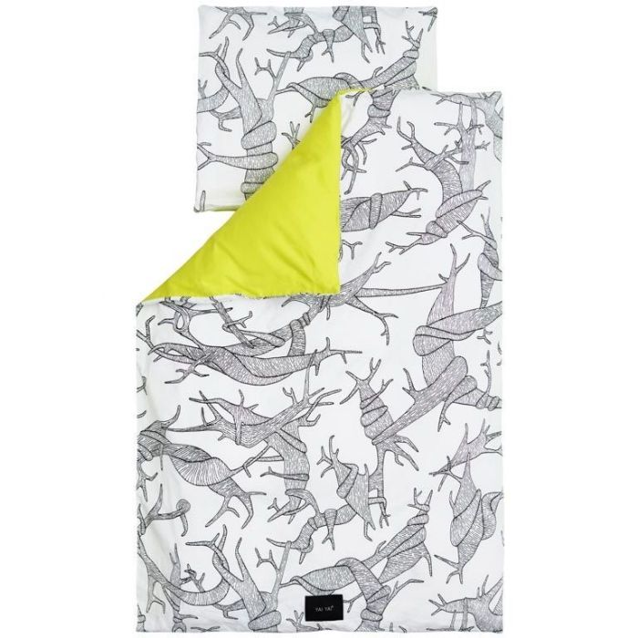 Baby Sengetøj 70x100 Cm Vendbart Design Med Træer 100  økologisk Bomulds Sengetøj Yai Yai