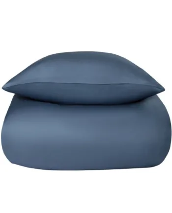 Bambus Dobbelt Sengetøj 240x220 Cm 100  Naturligt Bambus Nature By Borg Blåt Satinvævet King Size Dynebetræk