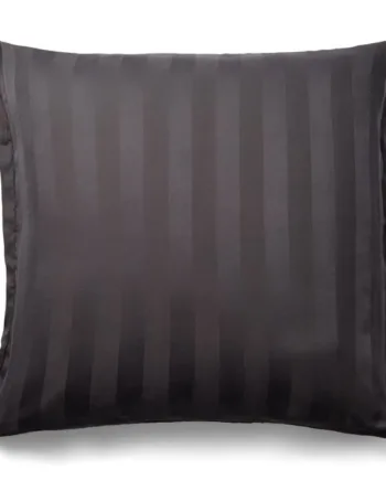 Bambus Pudebetræk 100  Naturligt Bambus 60x63 Cm Gråt  Jacquardvævet Hovedpudebetræk Med Striber