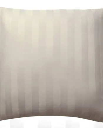 Bambus Pudebetræk 100  Naturligt Bambus 60x63 Cm Sandfarvet  Jacquardvævet Hovedpudebetræk Med Striber