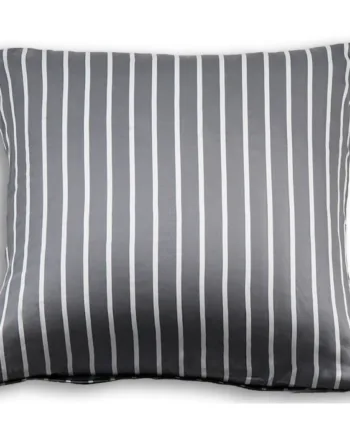 Bambus Pudebetræk 100  Naturligt Bambus 60x63 Cm Stribet Grå Satinvævet Hovedpudebetræk