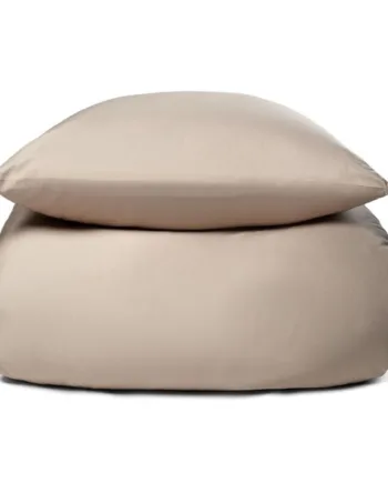Bambus Sengetøj 100  Naturligt Bambus 140x200 Cm Champagne Farvet  Satinvævet Sengesæt