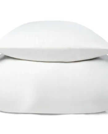 Bambus Sengetøj 100  Naturligt Bambus 140x200 Cm Hvidt Satinvævet Sengesæt