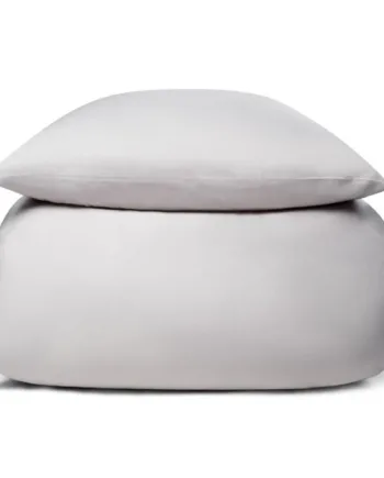 Bambus Sengetøj 100  Naturligt Bambus 140x200 Cm Lysegråt Satinvævet Sengesæt