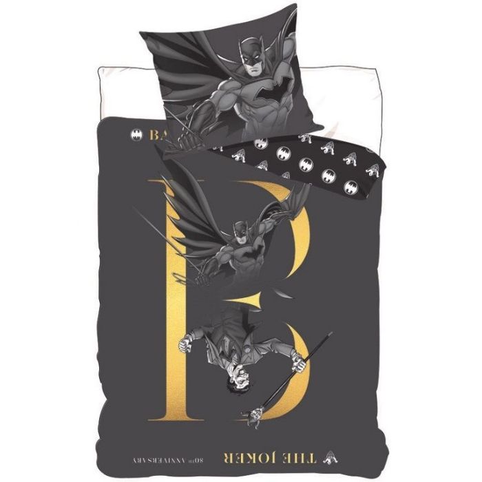Batman Sengetøj 140x200 Cm Batman Og Joker Sengesæt Vendbart Design 100  Bomulds Sengelinned
