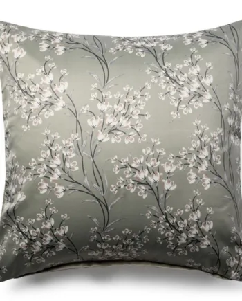 Blomstret Pudebetræk 60x63 Cm Grønt Hovedpudebetræk   Vendbart Design Satin Pudebetræk In Style