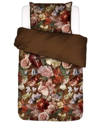 Blomstret Sengetøj 140x200 Cm Claire Vendbar Sengesæt   100  Bomuldssatin Essenza Sengetøj