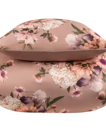 Blomstret Sengetøj 140x200 Cm Lavender Flower Vendbar Dynebetræk 100  Bomuldssatin Excellent By Borg Sengesæt