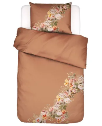 Blomstret Sengetøj 140x200 Cm Masha Vendbar Sengesæt   100  Bomuldssatin Essenza Sengetøj