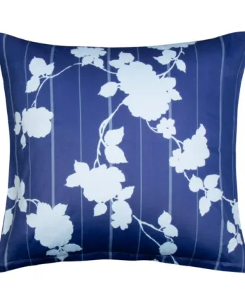 Ekstra Blødt Pudebetræk 60x63 Cm 100  Bomuldssatin Blomstret Blåt Hovedpudebetræk 300 Tc Pudebetræk Fra By Borg