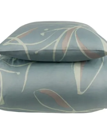 Ekstra Blødt Sengetøj 140x200 Cm 100  Bomuldssatin Blomstret Grønt Sengesæt 300 Tc Sengelinned Fra By Borg