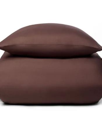 Ensfarvet Sengetøj Brunt Microfiber Sengesæt 140x200 Cm In Style Sengelinned