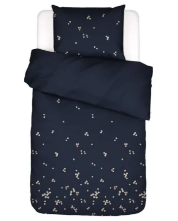 Essenza Sengetøj 100  Bomuldspercale Sengesæt 140x200 Cm Leia Nightblue Sengelinned