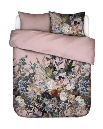 Essenza økologisk Sengetøj 140x200 Cm Eleanor Woodrose Vendbart Sengesæt 100  økologisk Bomuldssatin Blomstret Sengetøj
