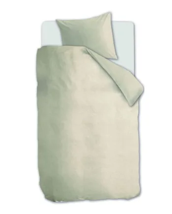 Flonel Sengetøj 140x200 Cm Sandfarvet Ensfarvet Sengesæt 100  Bomulds Flonel Frost Beddinghouse Sengelinned