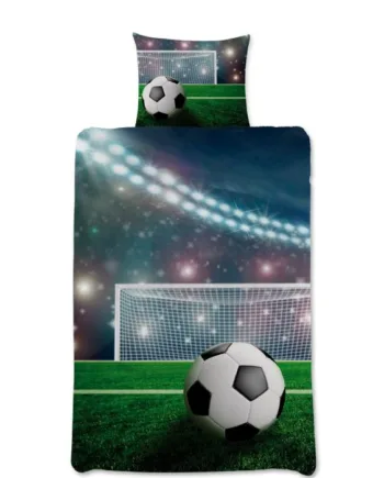 Fodbold Sengetøj 140x200 Cm Stadion Fodbold Dynebetræk Med Vendbart Design 100  Bomulds Sengesæt