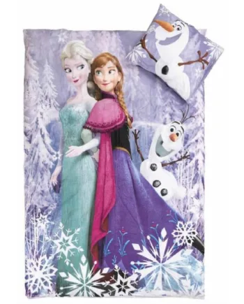 Frozen Sengetøj 150x210 Cm Anna   Elsa   Olaf Dynebetræk Med       Design 100  Bomuld