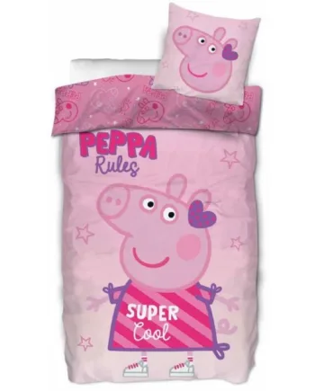 Gurli Gris Sengetøj 140x200 Cm Gurli Gris  Peppa Rules  Vendbart Dynebetræk 100  Bomulds Sengesæt