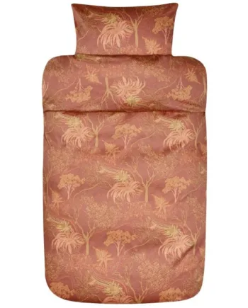 Høie Sengetøj 140x200 Cm Margrethe Terracotta 100  Bomuldssatin Sengetøj