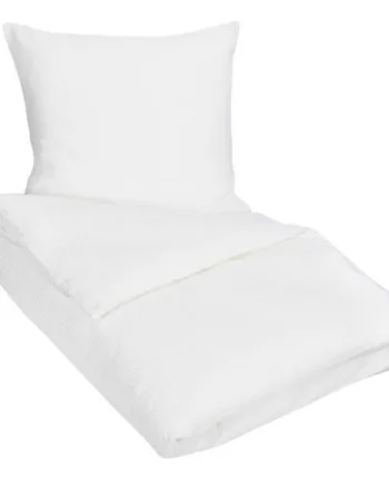 Hvidt Junior Sengetøj 100x140 Cm Bæk Og Bølge Hvid 100  Bomuld