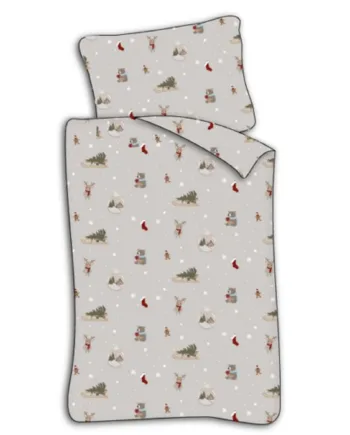 Baby Julesengetøj 70x100 Cm Jule Sengesæt Med Juleikoner Cozy Christmas 100  Blødt Bomulds Sengelinned