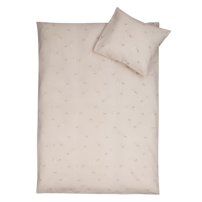 Baby Sengetøj 70x100 Cm Beige Baby Sengesæt Med Kaniner 100  Blød Bomulds Sengelinned Nordstrand Home