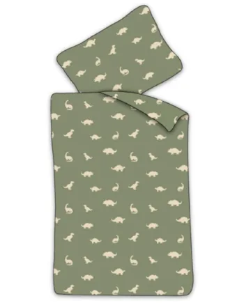 Baby Sengetøj 70x100 Cm Grønt Sengesæt Med Dinosaur 100  Blødt Bomulds Sengelinned