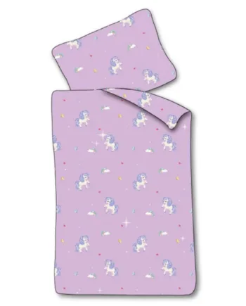 Baby Sengetøj 70x100 Cm Lilla Sengesæt Med Enhjørninger 100  Blødt Bomulds Sengelinned