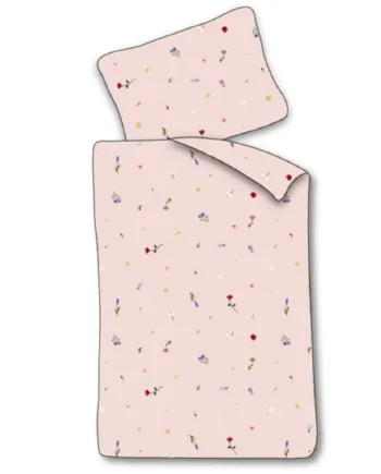 Baby Sengetøj 70x100 Cm Lyserødt Sengesæt Med Blomster 100  Blødt Bomulds Sengelinned