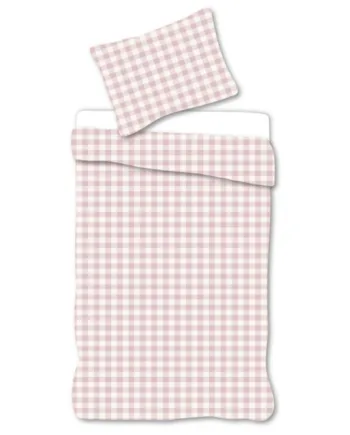 Baby Sengetøj 70x100 Cm Sengesæt Med Lyserøde Og Hvide Tern 100  Blødt Bomulds Sengelinned