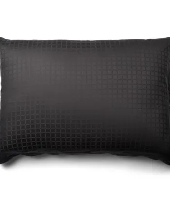 Luksus Pudebetræk 70x100 Cm 100  Bomuldssatin Daisy Mørkegrå By Night Jacquard Vævet Stort Pude Betræk