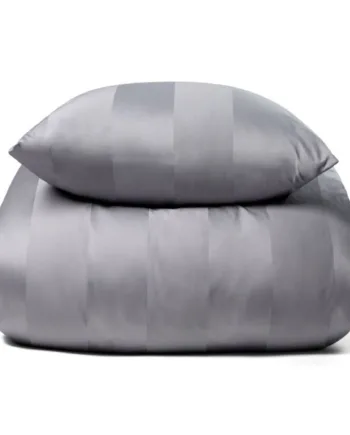Luksus Sengetøj 140x200 Cm Gråt Eksklusivt Sengesæt   100  Bomuldssatin Fra By Borg