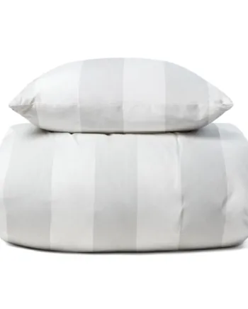 Luksus Sengetøj 140x200 Cm Hvidt Eksklusivt Sengesæt   100  Bomuldssatin Fra By Borg