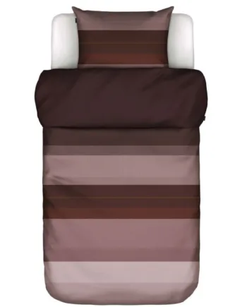 Marc   Polo Sengetøj 100  Enzymvasket Bomulds Sengesæt 140x200 Cm Kiya Aubergine Sengelinned