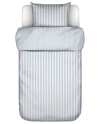 Marc   Polo Sengetøj 100  Enzymvasket Bomulds Sengesæt 140x200 Cm Mikkeli Powder Blue Sengelinned