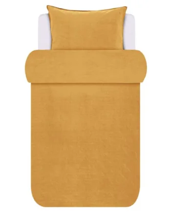 Marc   Polo Sengetøj 100  Enzymvasket Bomulds Sengesæt 140x200 Cm Senja Golden Yellow Sengelinned