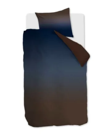 Mønstret økologisk Sengetøj 140x200 Cm Sengesæt   100  økologisk Bomuldssatin Silence Blue Beddinghouse Sengelinned