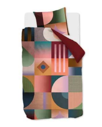 Mønstret økologisk Sengetøj 140x200 Cm Vendbart Sengesæt   100  økologisk Bomuldssatin Robbinson Multi Beddinghouse Sengelinned