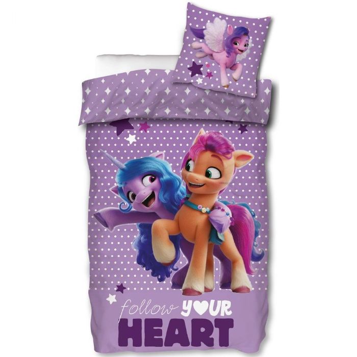 My Little Pony Sengetøj 150x210 Cm Follow Your Heart       Design Sengesæt   100  Bomuld
