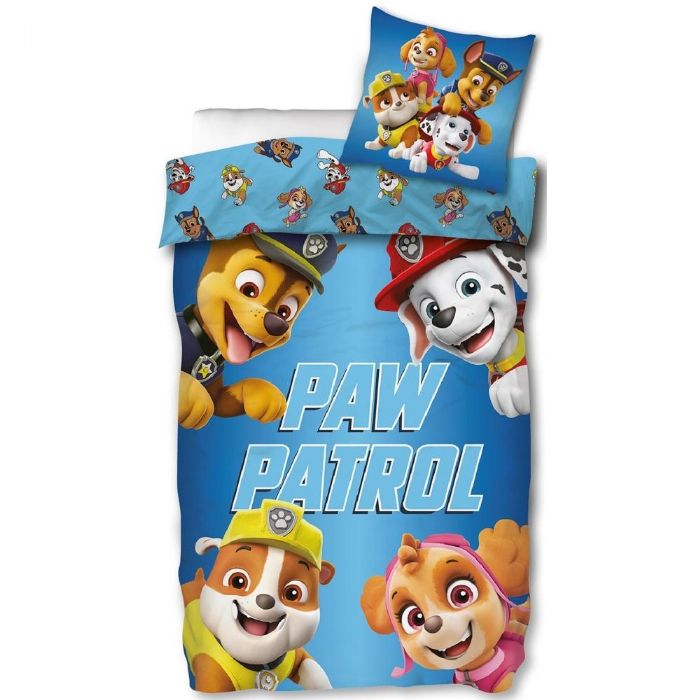 Paw Patrol 150x210 Cm Sengetøj Vuf Vuf Vendbart Design 100  Bomuld