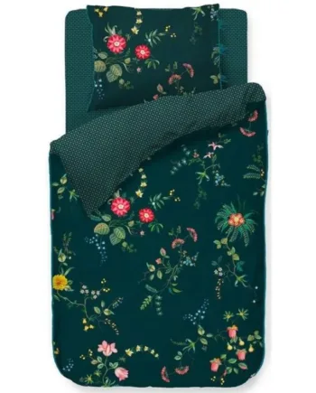 Pip Studio Sengetøj 140x200 Cm Fleur Grandeur Blomstret Sengetøj Dobbeltsidet Sengesæt 100  Bomuld