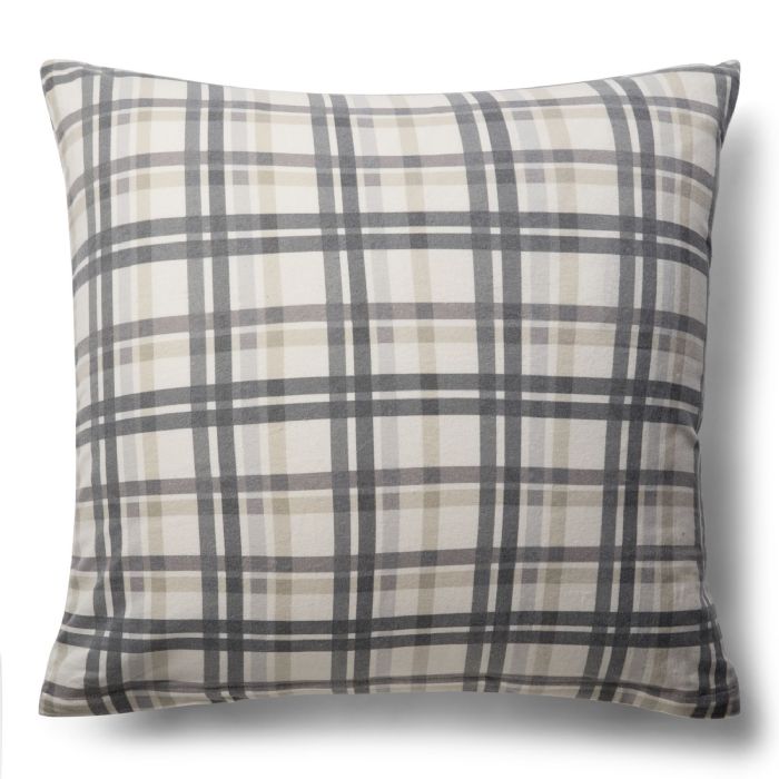 Pudebetræk 60x63 Cm Ternet Pudebetræk Large Check Blue 100 Bomuldsflonel By Night Hovedpudebetræk