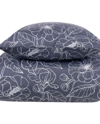 Sengetøj 140x220 Cm Blåt Blomstret Sengesæt Borg Living Sengelinned   Polycotton